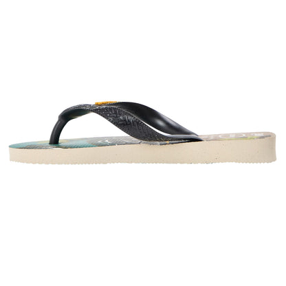 Beige-Yellow - Back - Havaianas Womens-Ladies Turtle Relaxed Fit Flip Flops