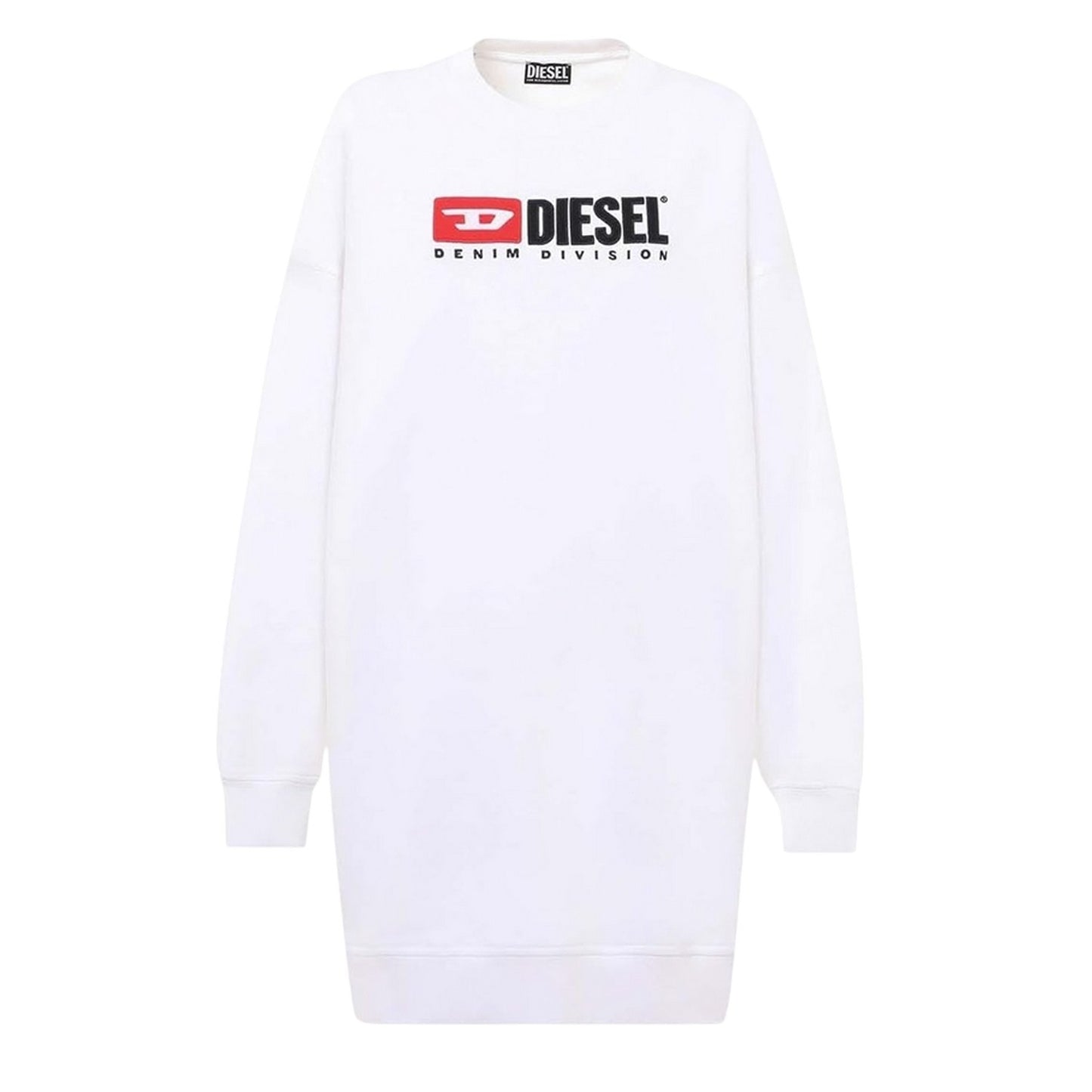 Bright White - Front - Diesel Womens-Ladies Denim Division Sweatshirt Dress