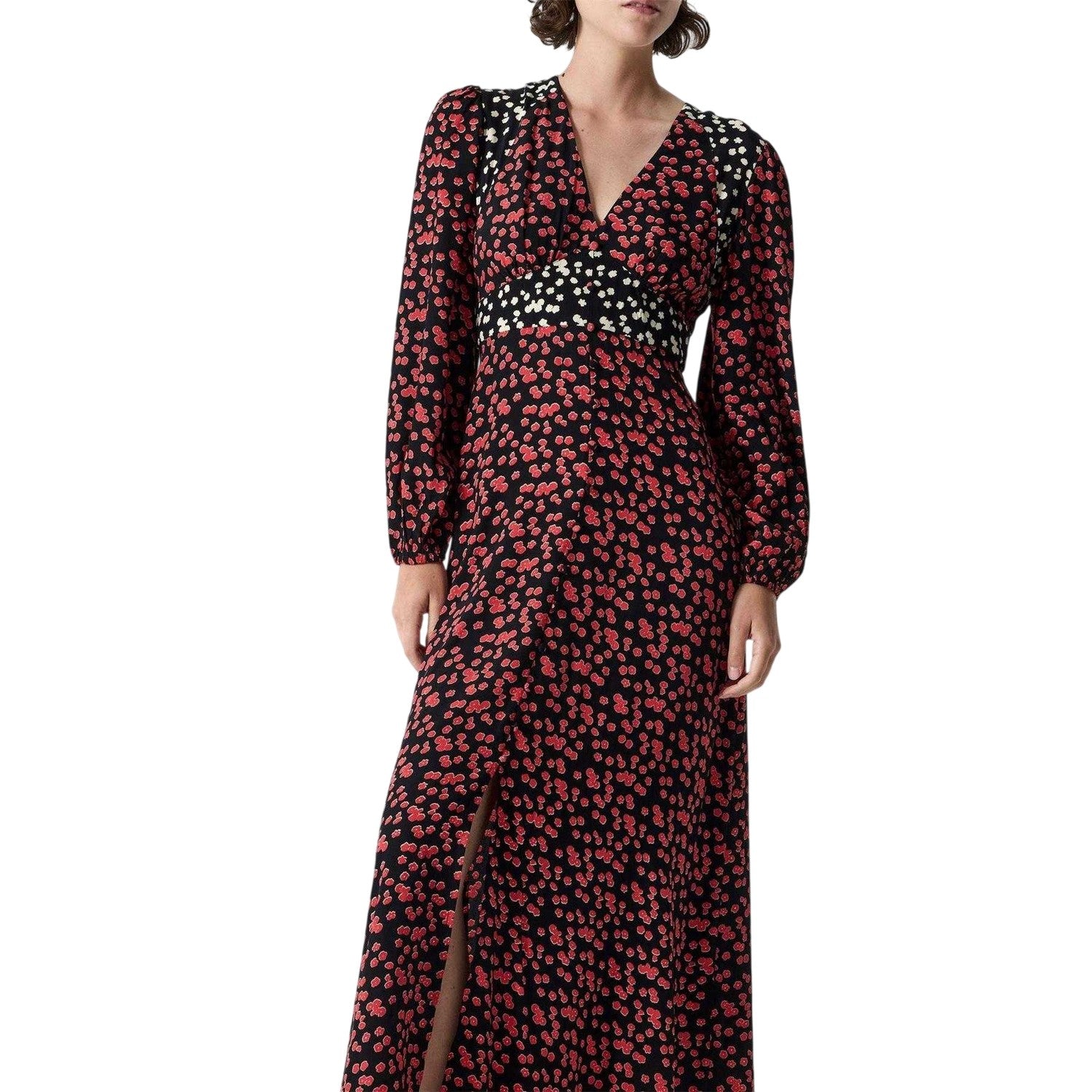 Black - Side - French Connection Womens-Ladies Delphine Maxi Dress