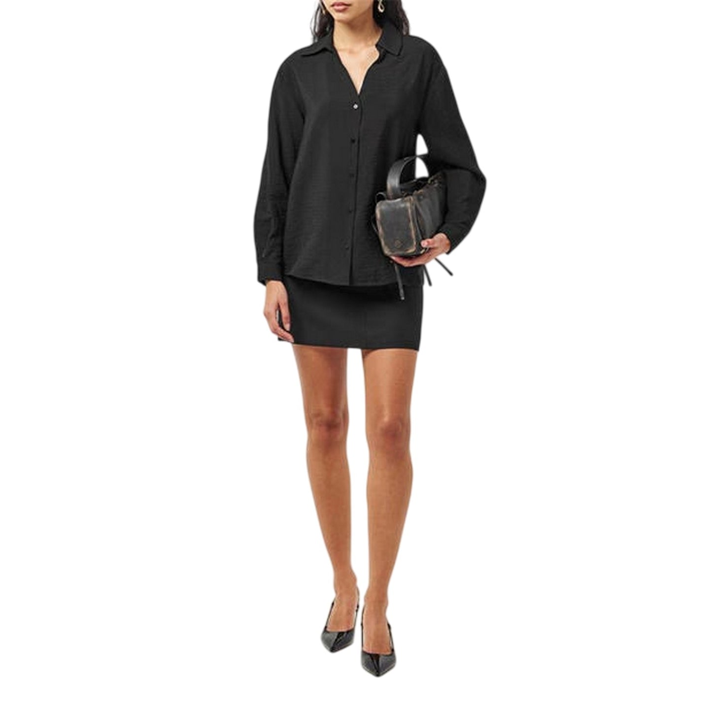 Black Beauty - Side - Vila Womens-Ladies Regular Long-Sleeved Shirt