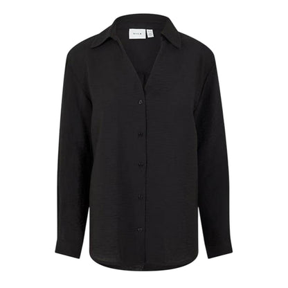 Black Beauty - Front - Vila Womens-Ladies Regular Long-Sleeved Shirt