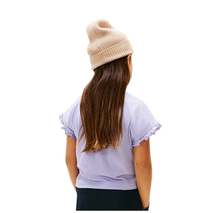 Dusk - Back - Tommy Hilfiger Girls Essential Ruffle Crop Top