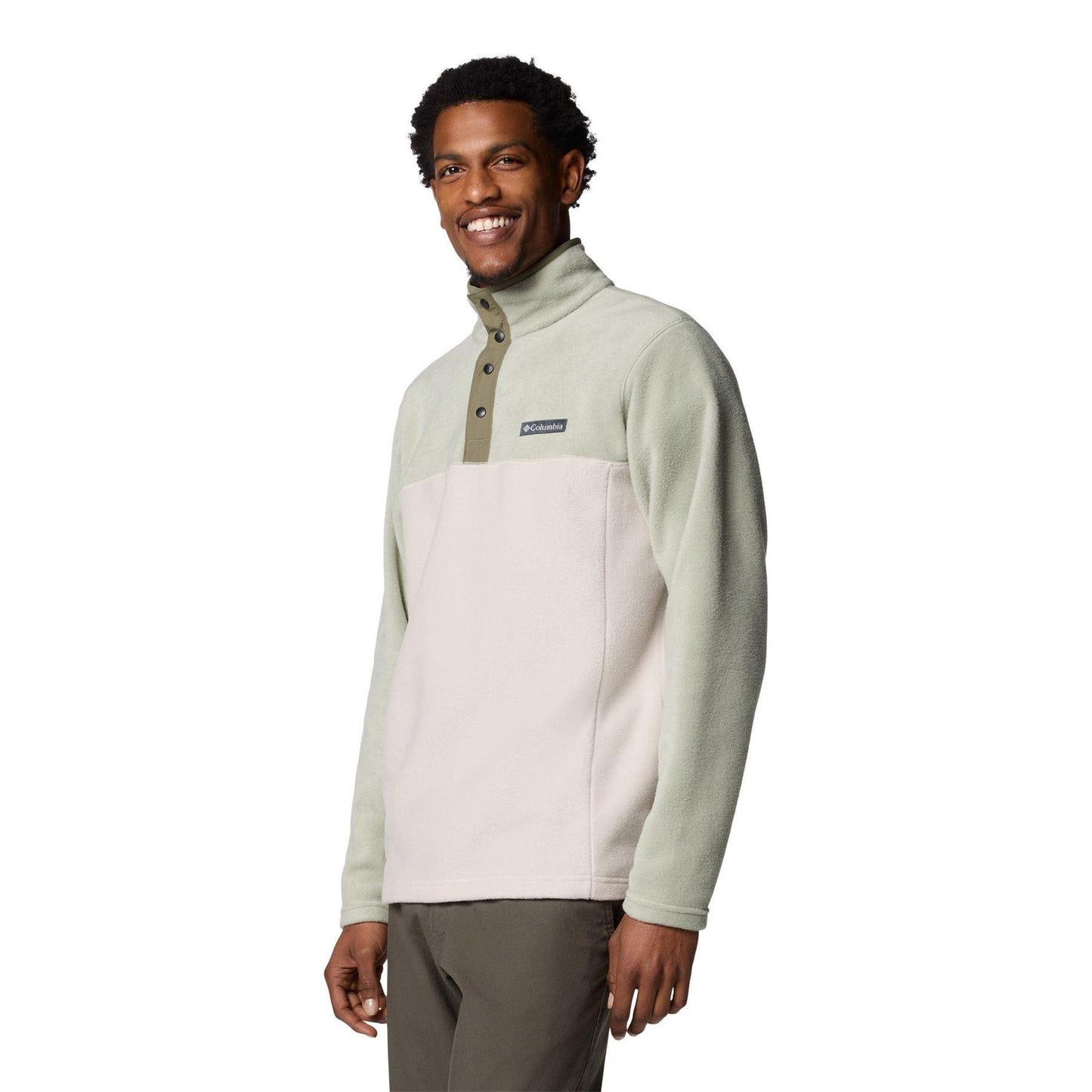 Stone-Safari - Side - Columbia Mens Steens Fleece Pullover