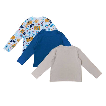 Multicoloured - Back - Star Childrens-Kids Long-Sleeved Long Pyjama Set