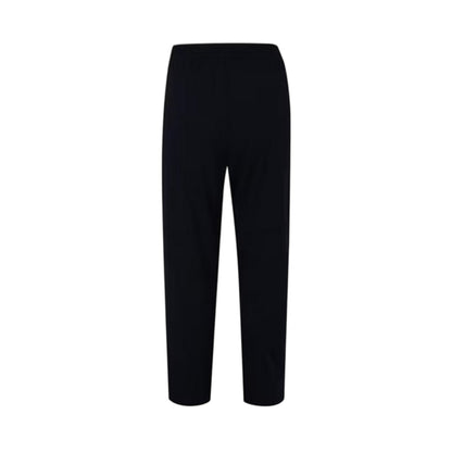 Black - Back - Slazenger Womens-Ladies Interlock Open Hem Jogging Bottoms