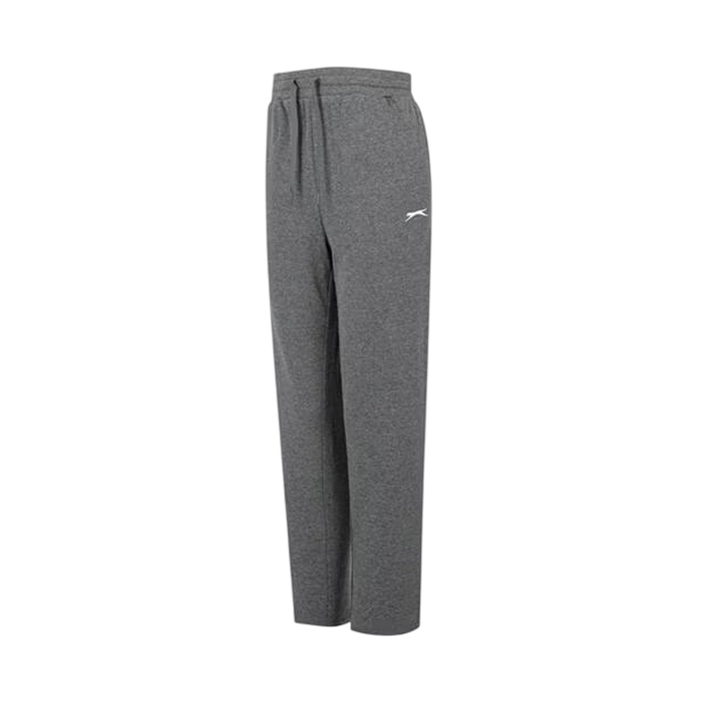 Charcoal Marl - Side - Slazenger Womens-Ladies Interlock Open Hem Jogging Bottoms
