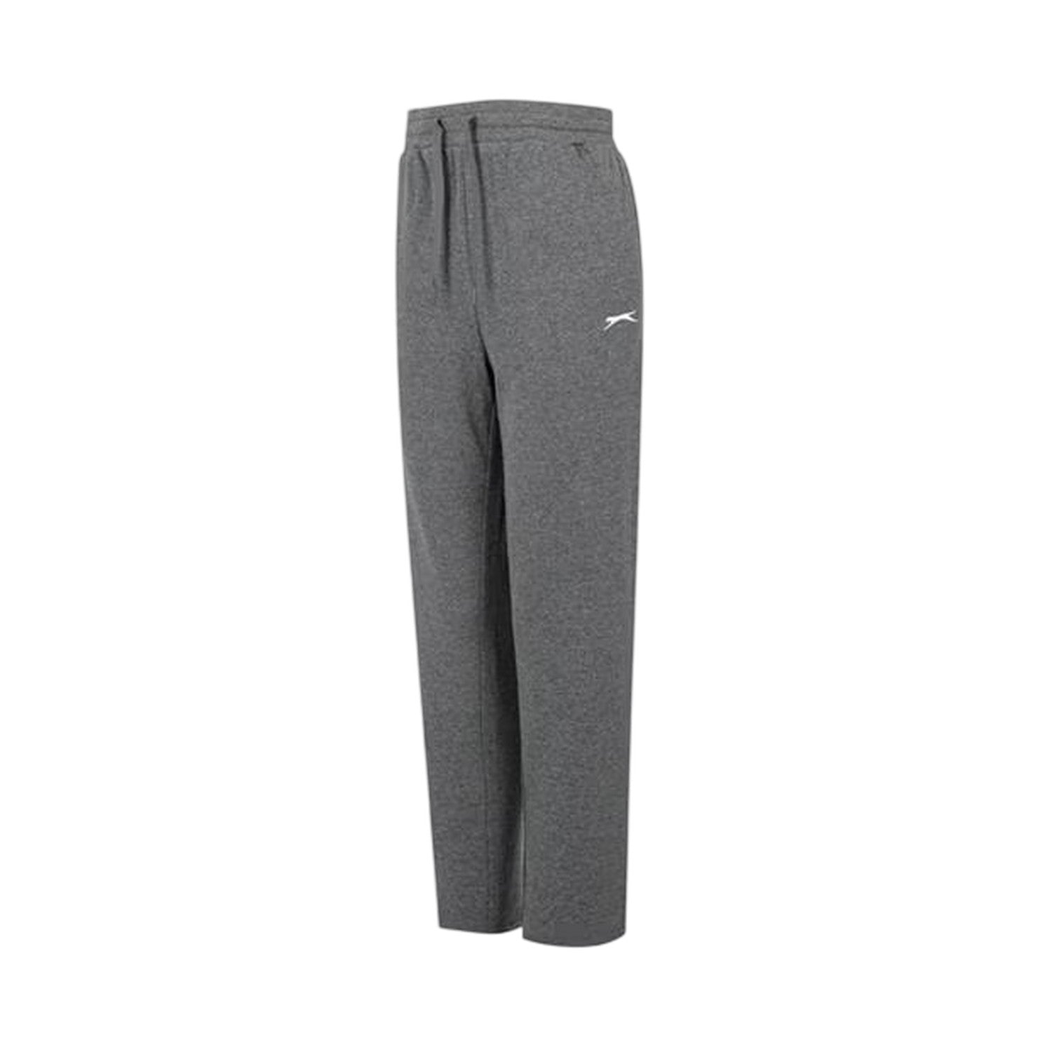 Charcoal Marl - Side - Slazenger Womens-Ladies Interlock Open Hem Jogging Bottoms