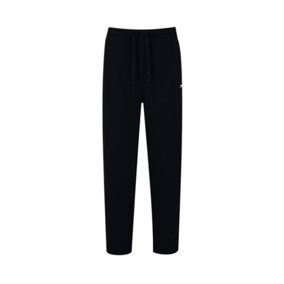 Black - Front - Slazenger Womens-Ladies Interlock Open Hem Jogging Bottoms