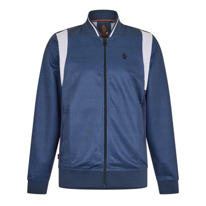 Navy-White - Front - Luke Mens Logo Collared Sweatshirt