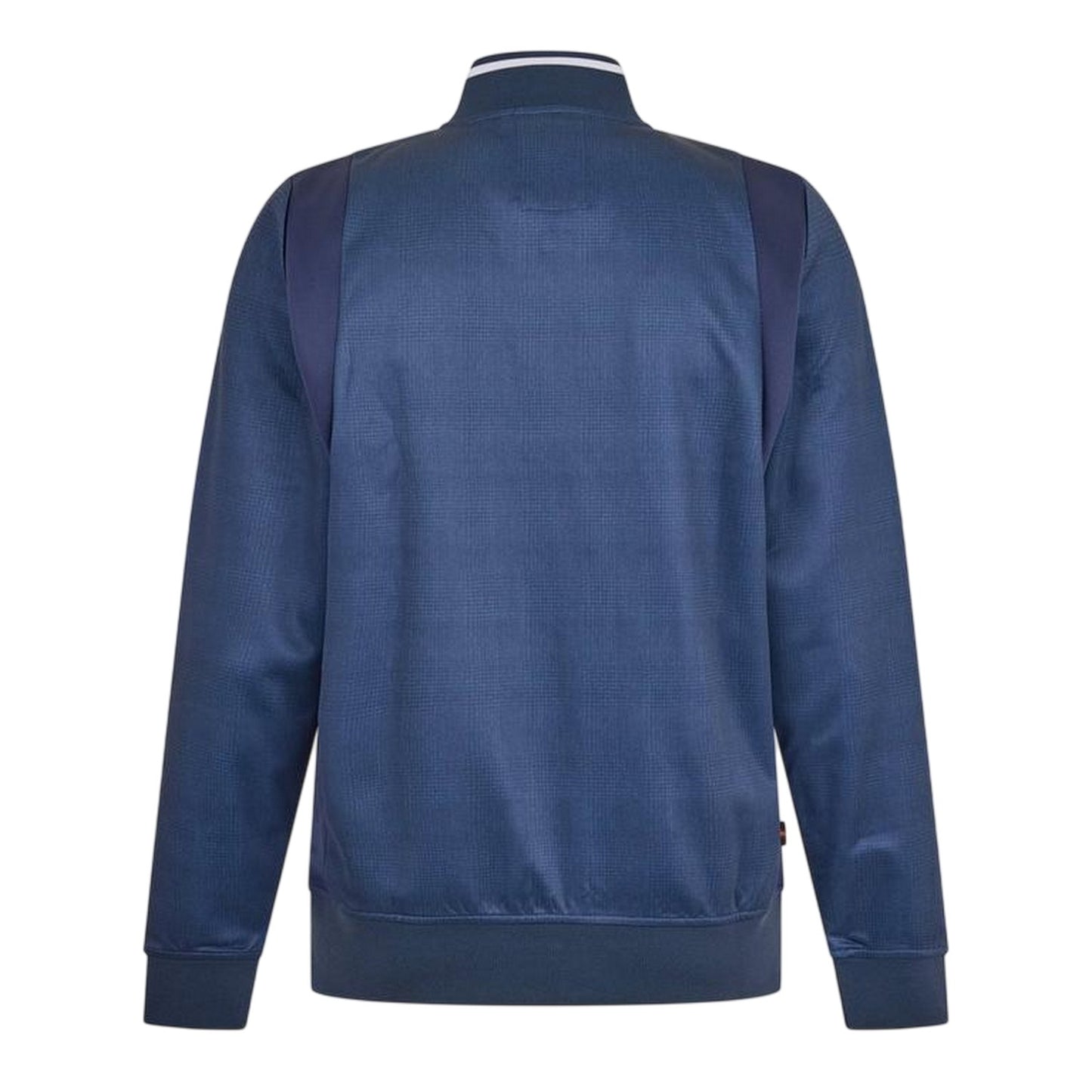 Navy-White - Back - Luke Mens Logo Collared Sweatshirt