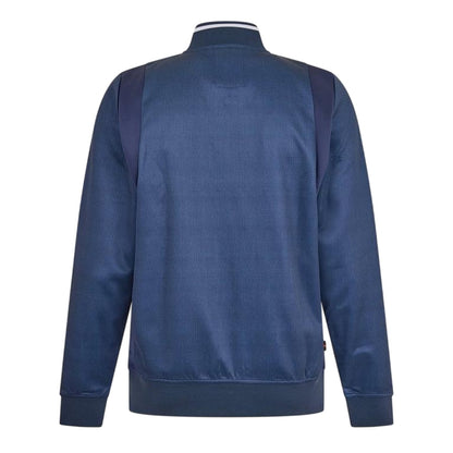 Navy-White - Back - Luke Mens Logo Collared Sweatshirt