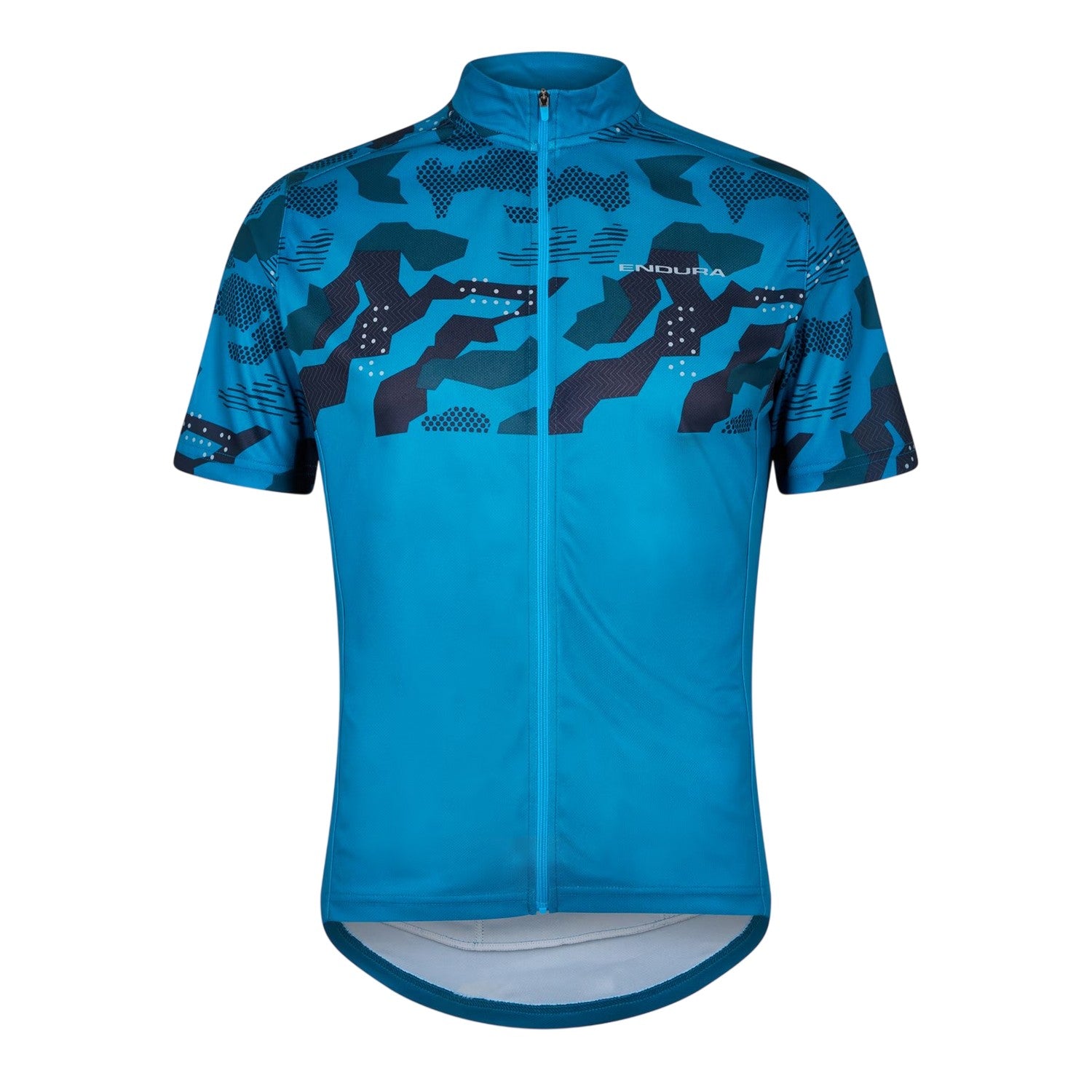 Blue - Front - Endura Mens Abstract Camo Cycling Jersey