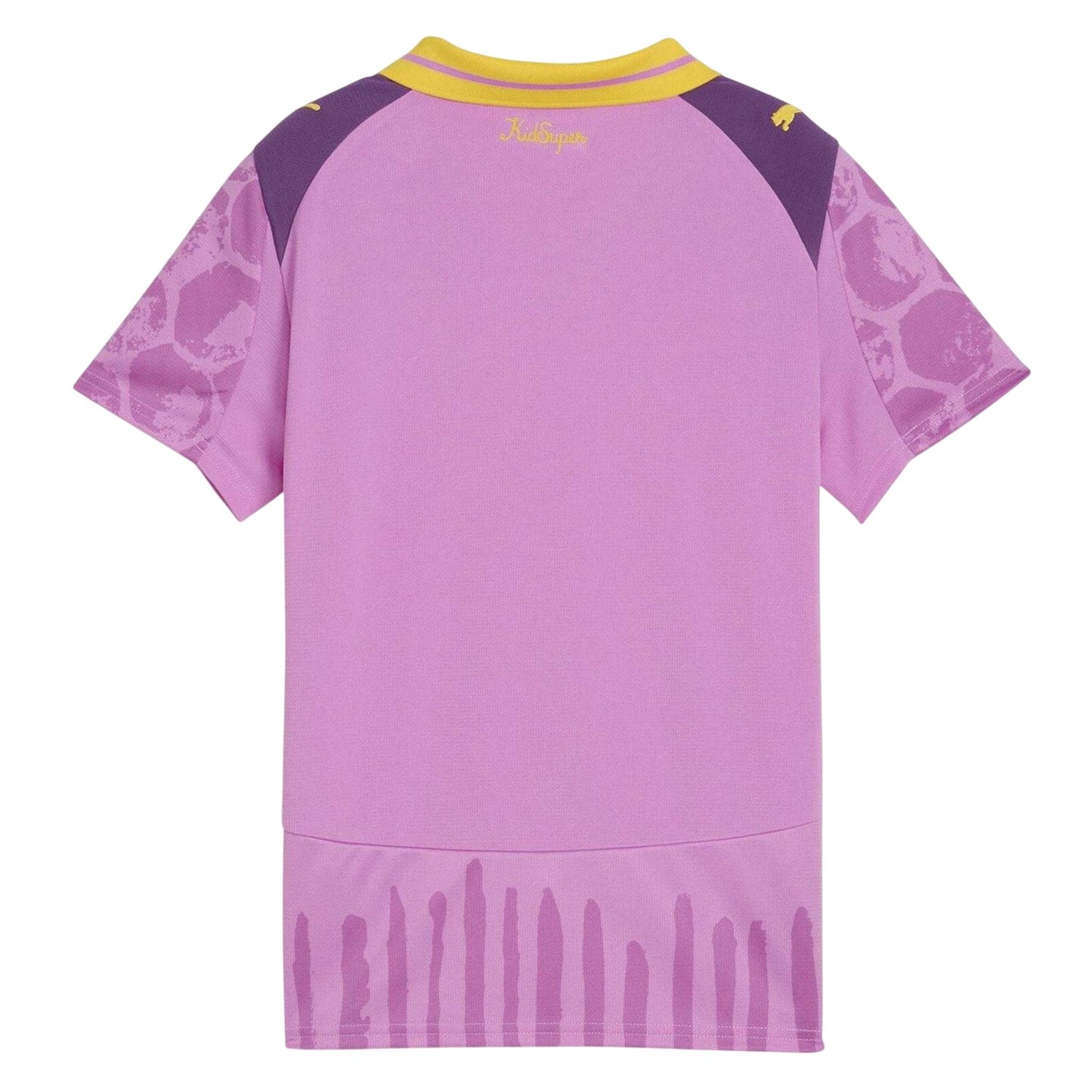 Mauve-Yellow - Back - Borussia Dortmund Childrens-Kids Kidsuper Puma Jersey