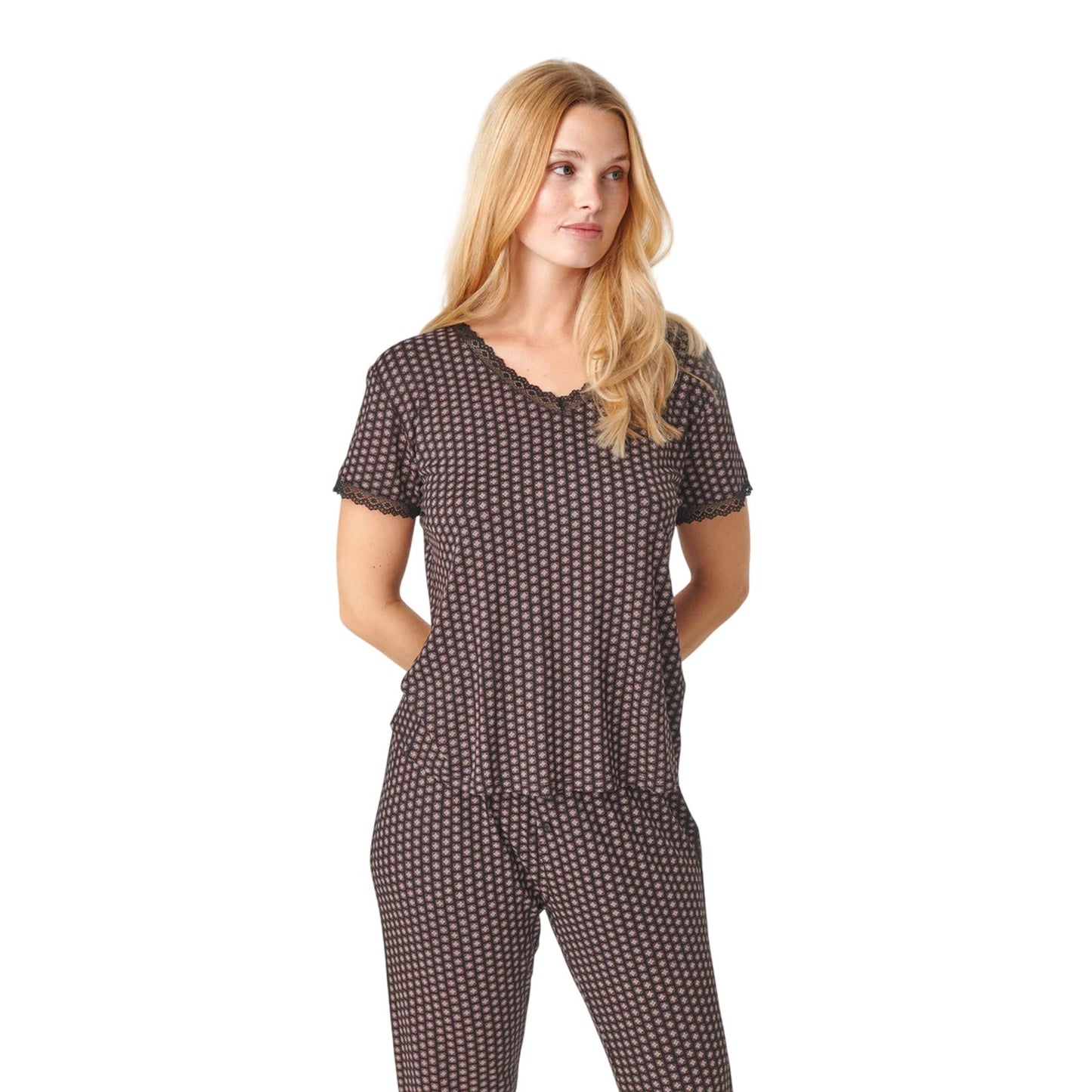 Black - Side - CCDK Copenhagen Womens-Ladies Jacqueline Dotted T-Shirt