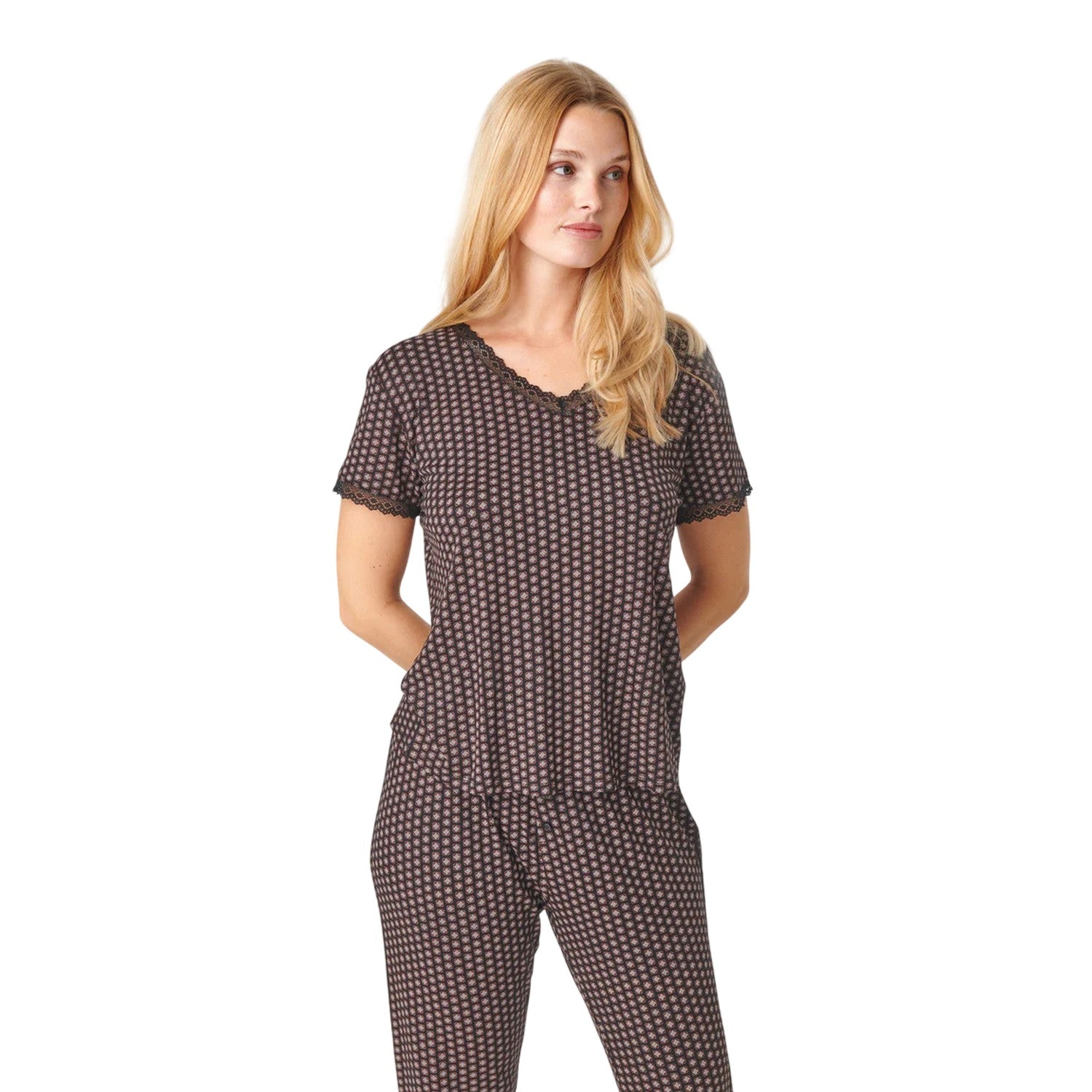 Black - Side - CCDK Copenhagen Womens-Ladies Jacqueline Dotted T-Shirt