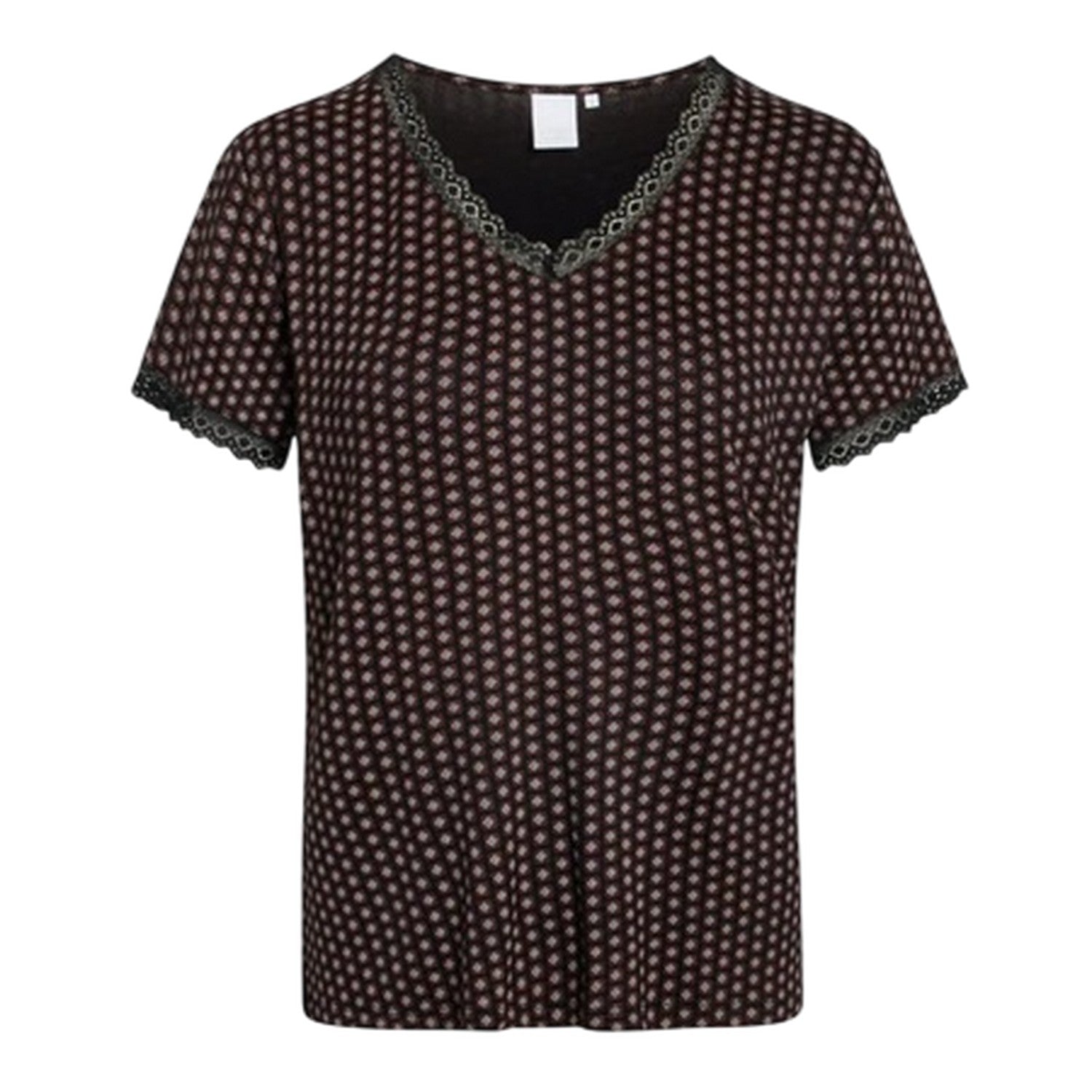 Black - Front - CCDK Copenhagen Womens-Ladies Jacqueline Dotted T-Shirt