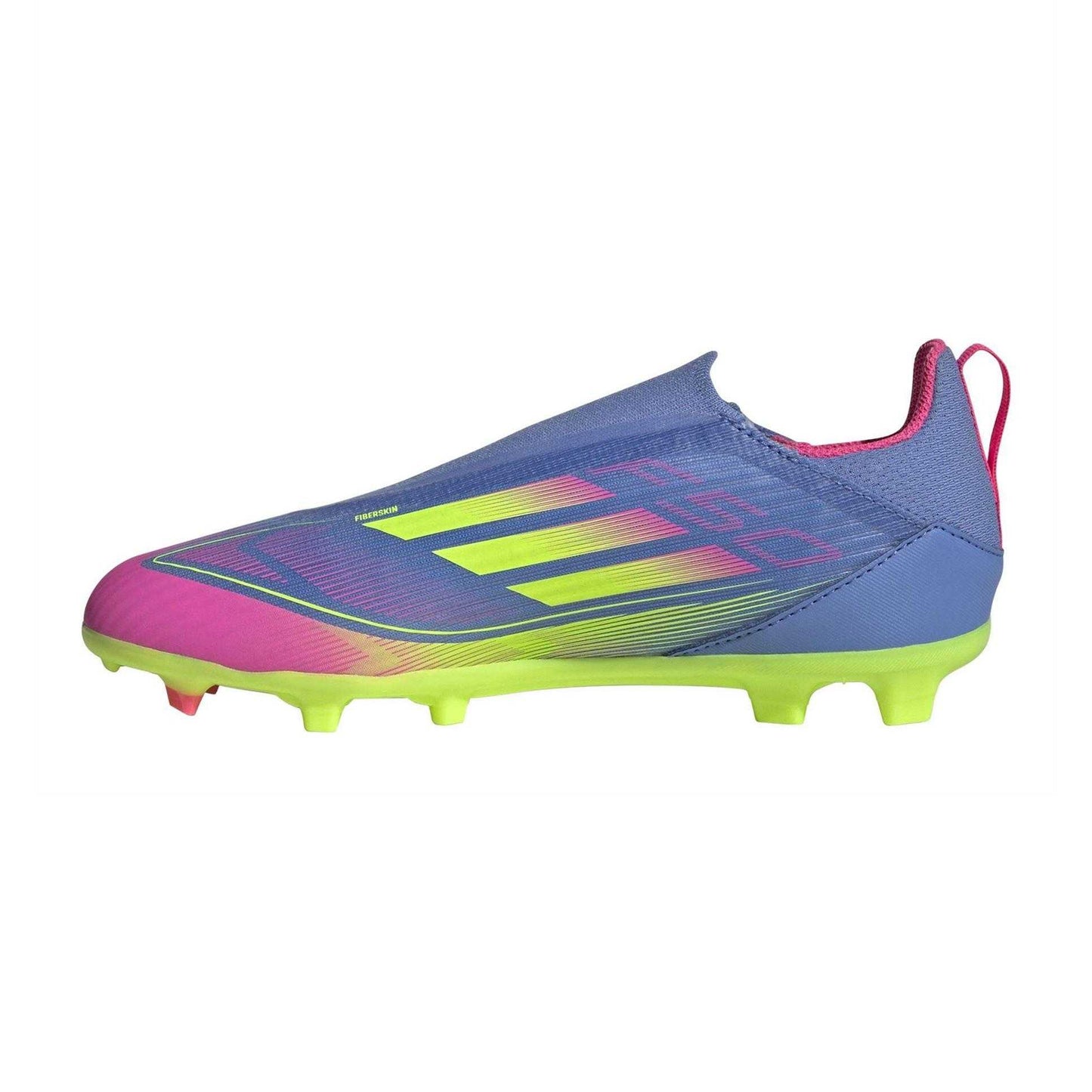 Blue - Side - Adidas Childrens-Kids F50 League Firm Ground Football Boots