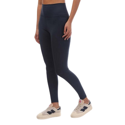 Navy - Side - New Balance Womens-Ladies High Rise Leggings
