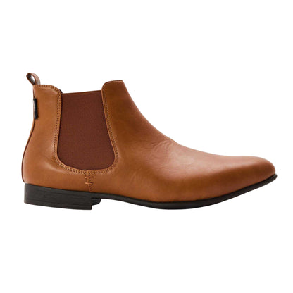 Brown - Front - Lambretta Mens Amberley Chelsea Boots