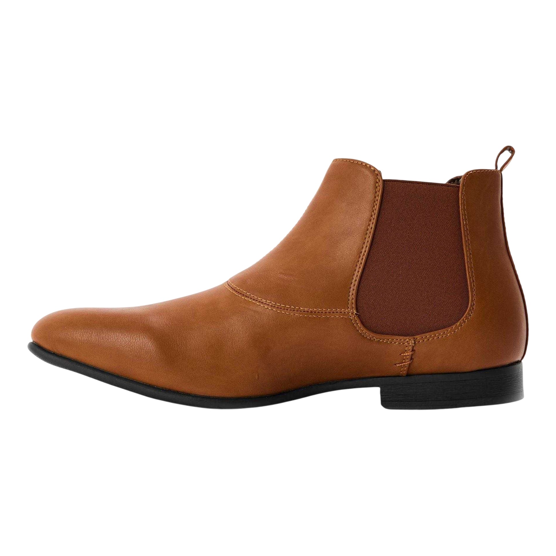 Brown - Back - Lambretta Mens Amberley Chelsea Boots