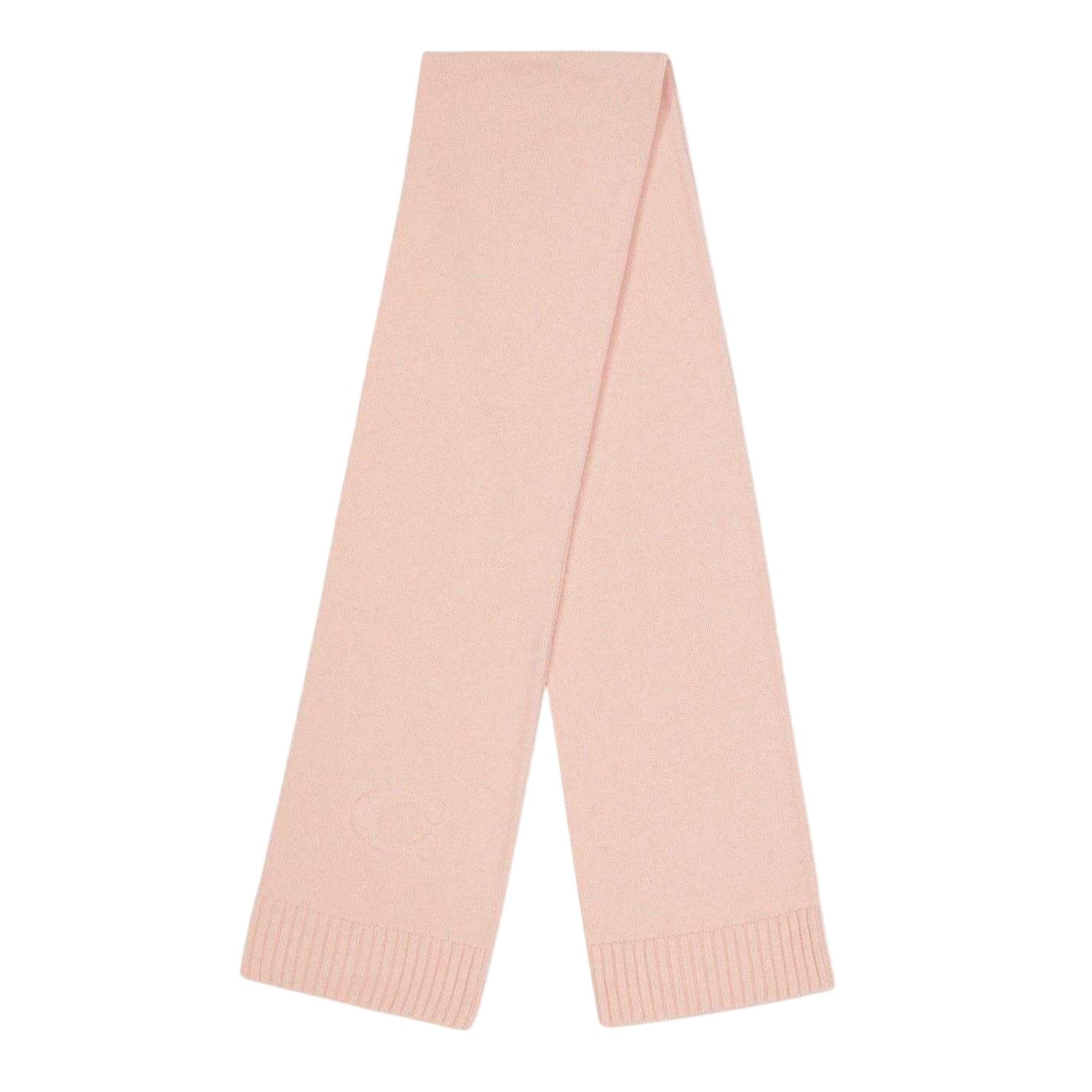 Peach - Front - Coach Embossed Knitted Winter Scarf