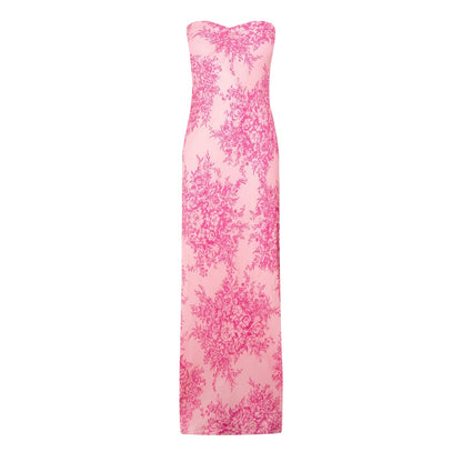 Pink - Front - Nobody´s Child Womens-Ladies Ruby Floral Pattern Slip Dress