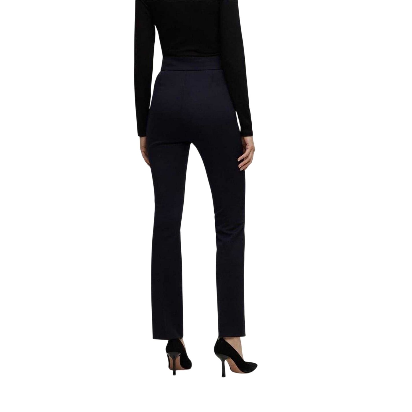 Dark Blue - Back - Hugo Boss Womens-Ladies Slim Trousers