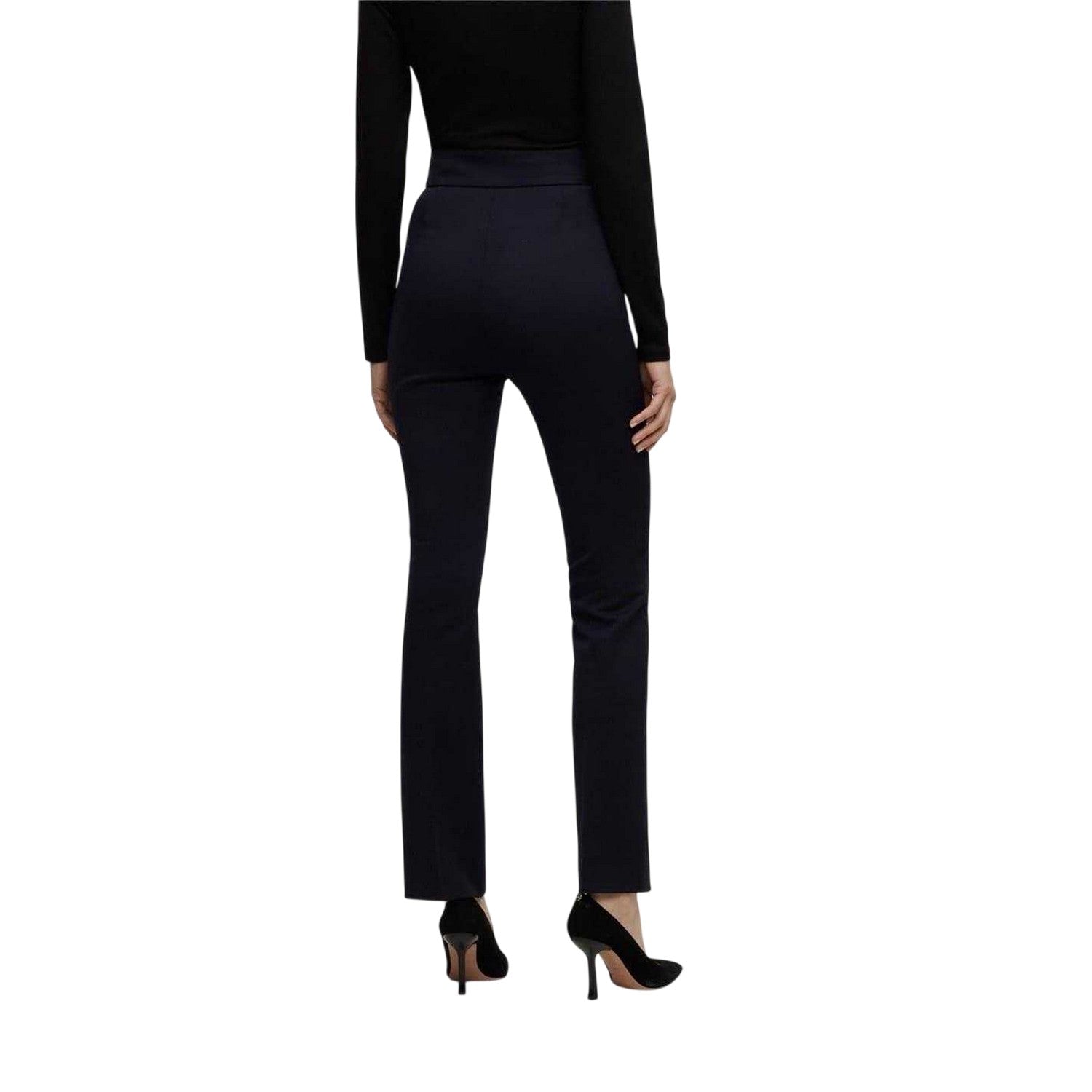 Dark Blue - Back - Hugo Boss Womens-Ladies Slim Trousers
