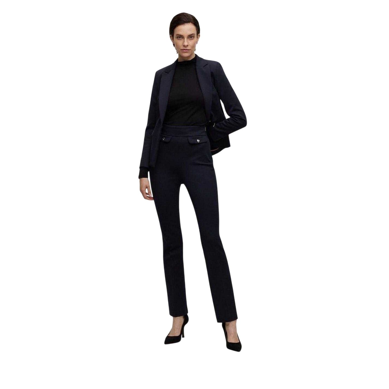 Dark Blue - Lifestyle - Hugo Boss Womens-Ladies Slim Trousers