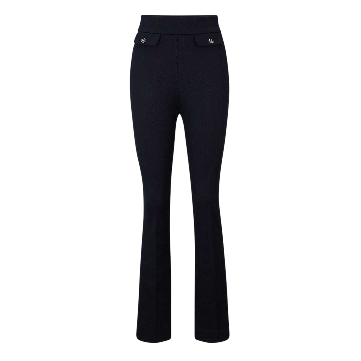 Dark Blue - Front - Hugo Boss Womens-Ladies Slim Trousers