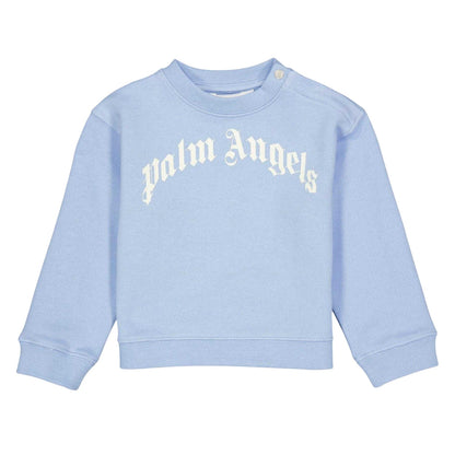 Blue - Front - Palm Angels Baby Arched Logo Sweatshirt