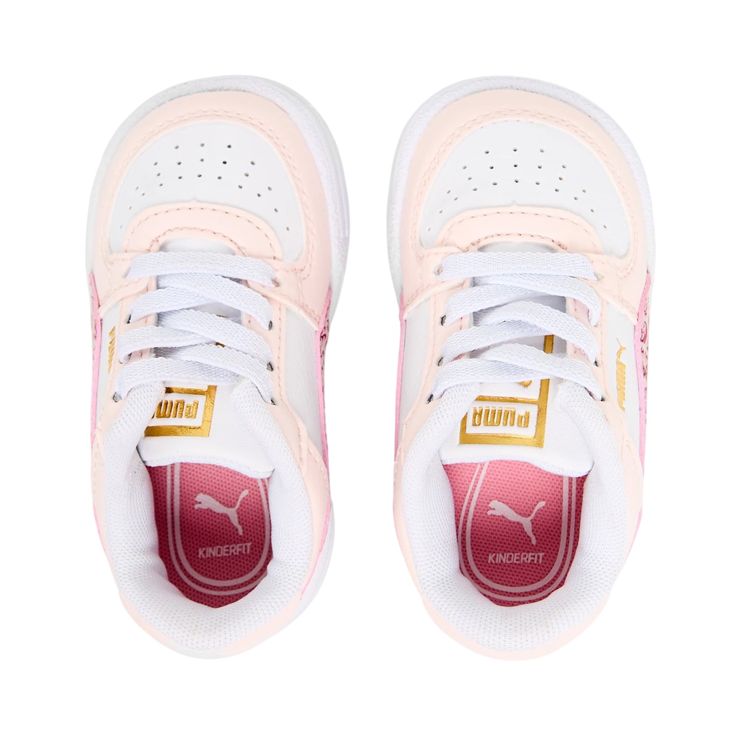 White - Side - Puma Childrens-Kids CA Pro Leopard Print Trainers