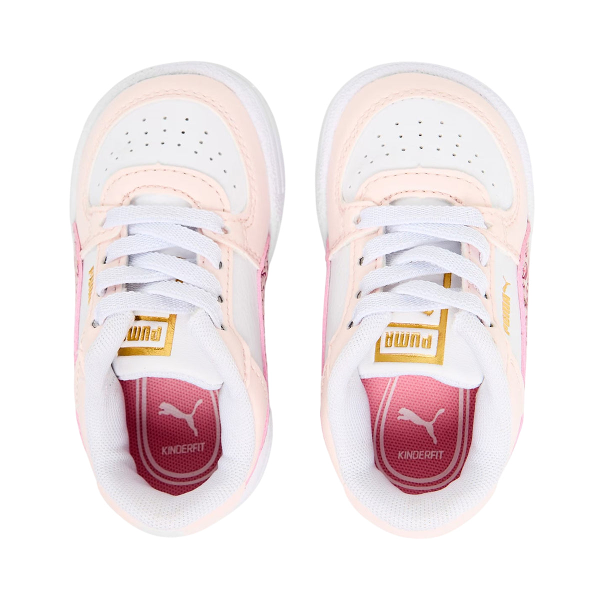 White - Side - Puma Childrens-Kids CA Pro Leopard Print Trainers