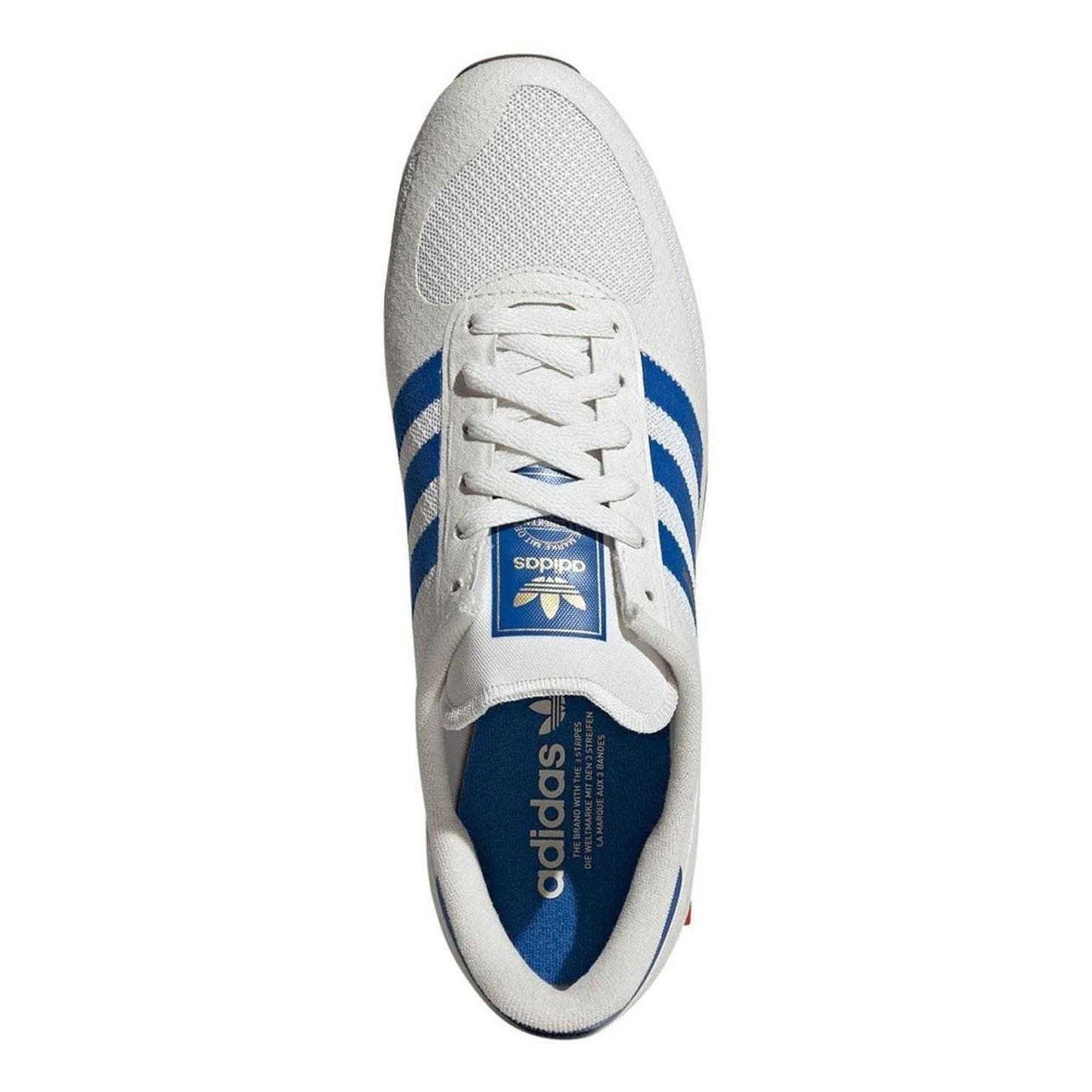 White - Side - Adidas Mens Originals L.A Flat Trainers