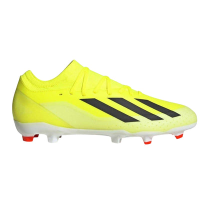 Yellow - Front - Adidas Mens X Crazyfast League Coated Firm Ground Football Boots