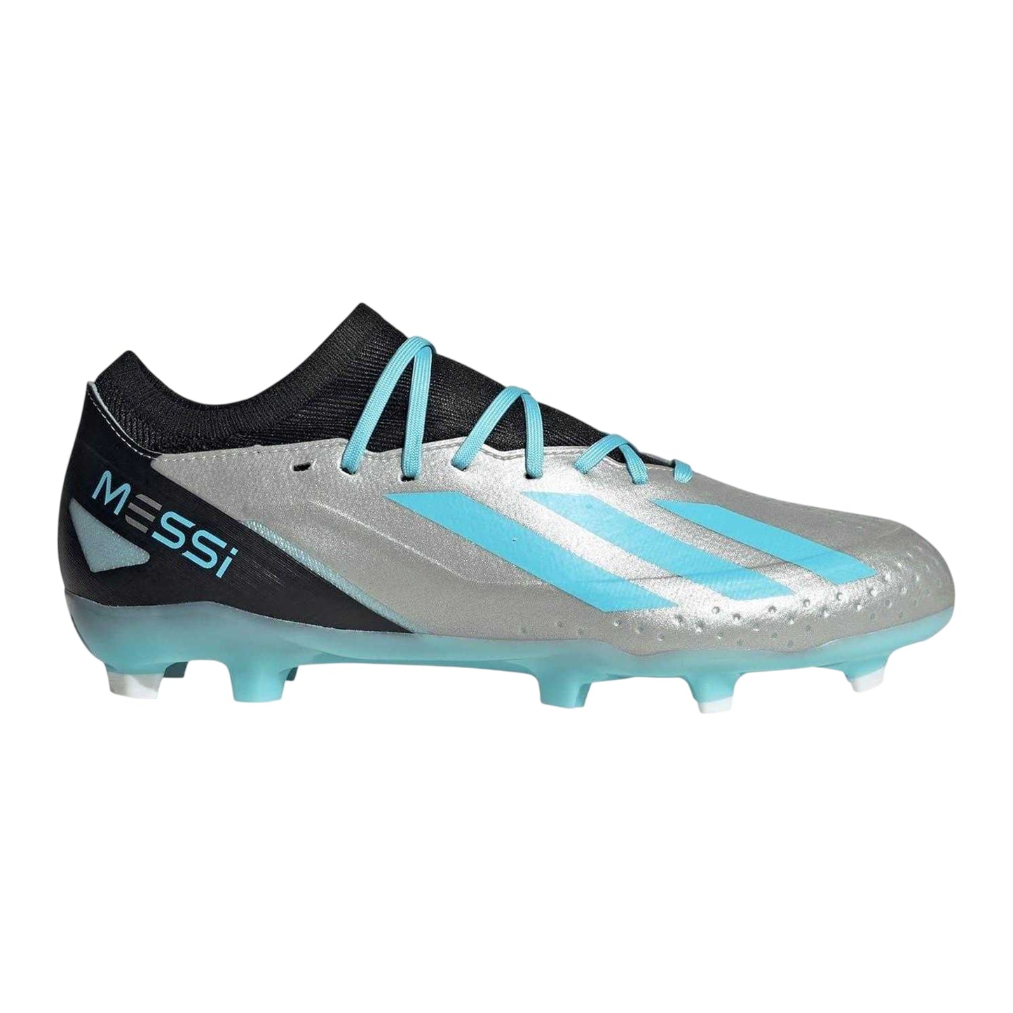 Silver-Blue-Black - Front - Adidas Mens X Crazyfast League Coated Firm Ground Football Boots