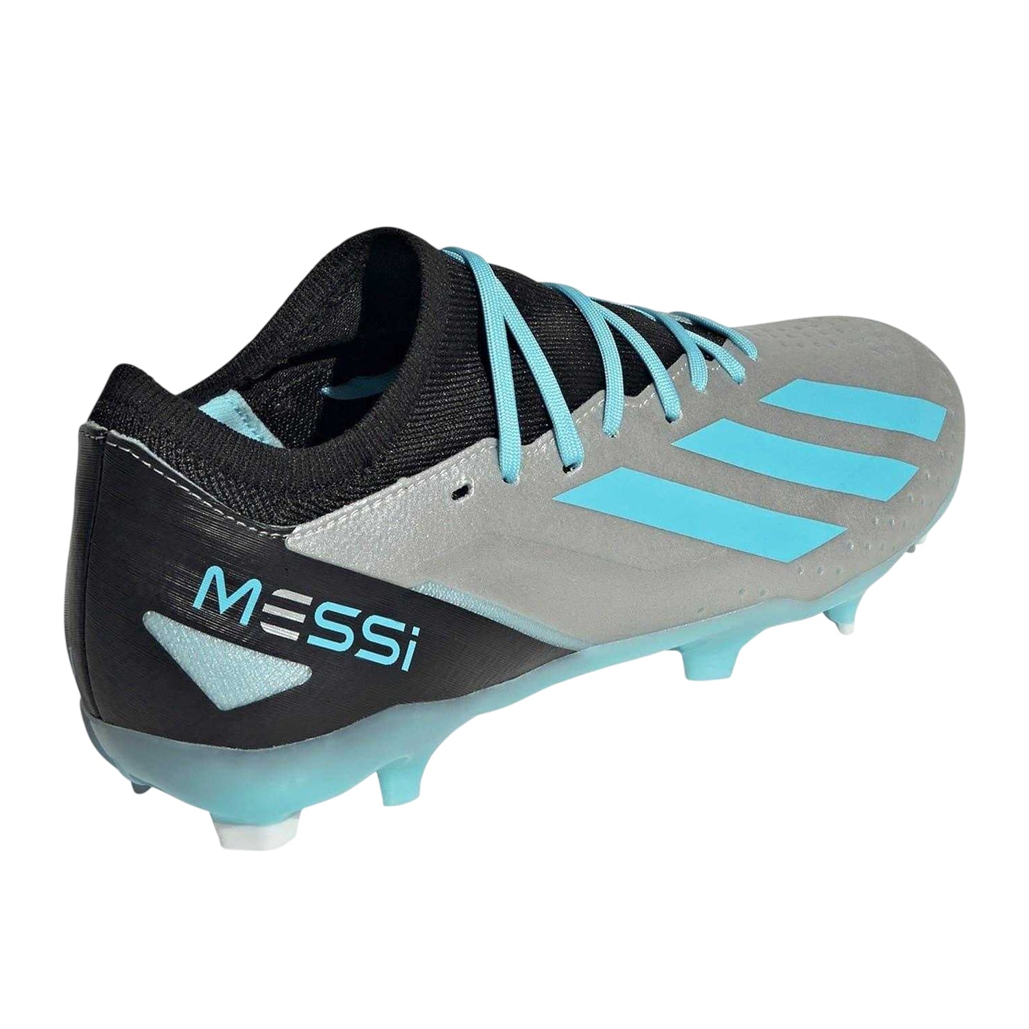 Silver-Blue-Black - Back - Adidas Mens X Crazyfast League Coated Firm Ground Football Boots