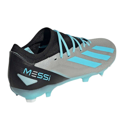 Silver-Blue-Black - Back - Adidas Mens X Crazyfast League Coated Firm Ground Football Boots