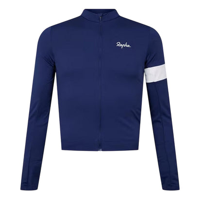 Navy - Front - Rapha Mens Core Full Zip Cycling Jersey