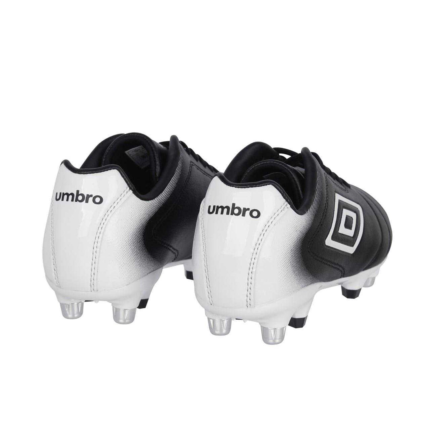 Black-White - Back - Umbro Childrens-Kids Calcio Soft Ground Football Boots
