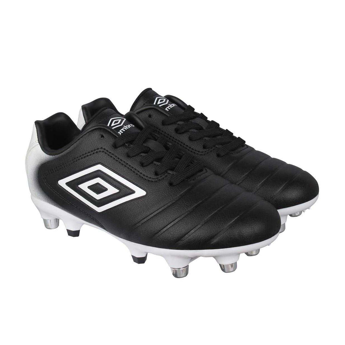 Black-White - Front - Umbro Childrens-Kids Calcio Soft Ground Football Boots