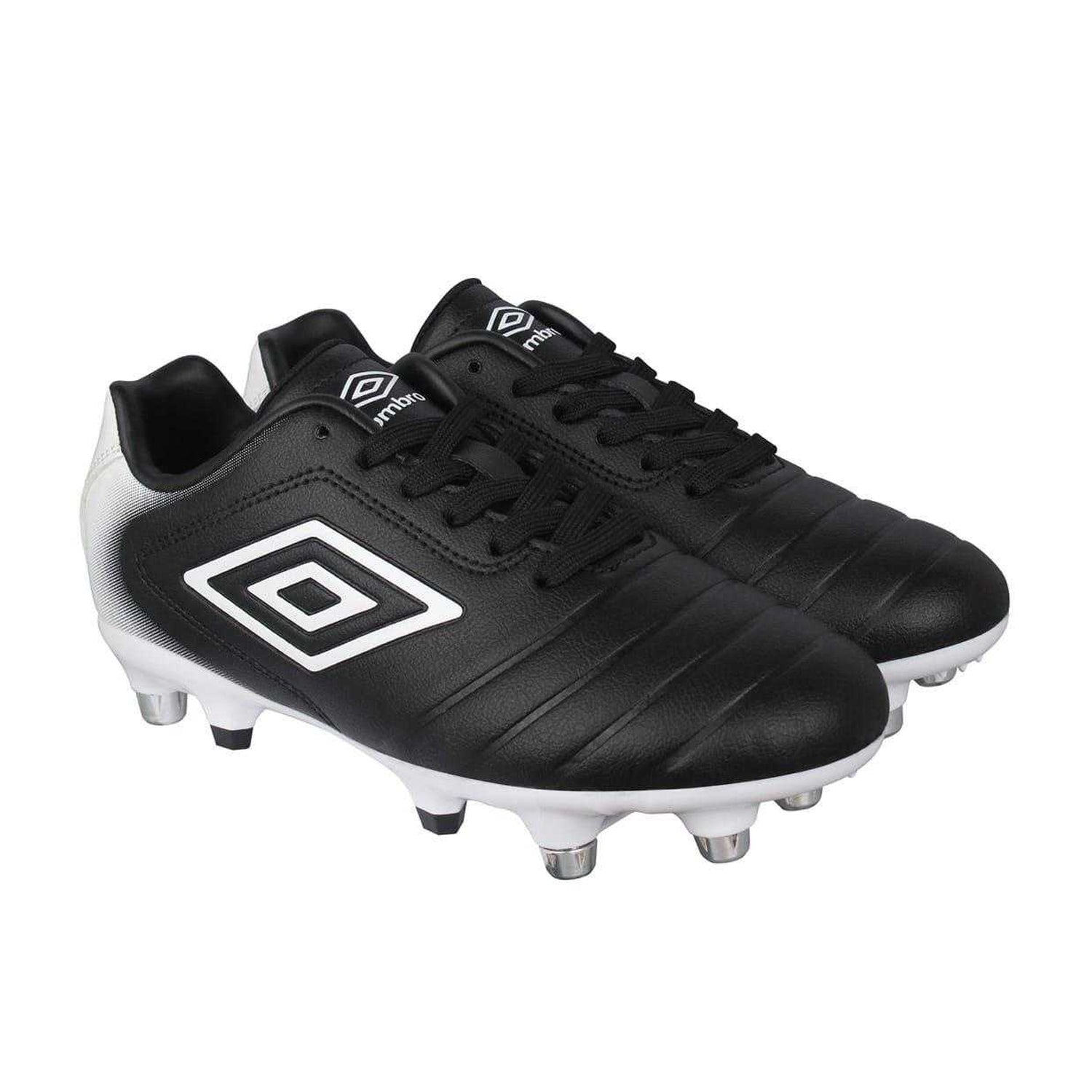 Black-White - Front - Umbro Childrens-Kids Calcio Soft Ground Football Boots