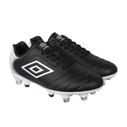 Black-White - Front - Umbro Childrens-Kids Calcio Soft Ground Football Boots