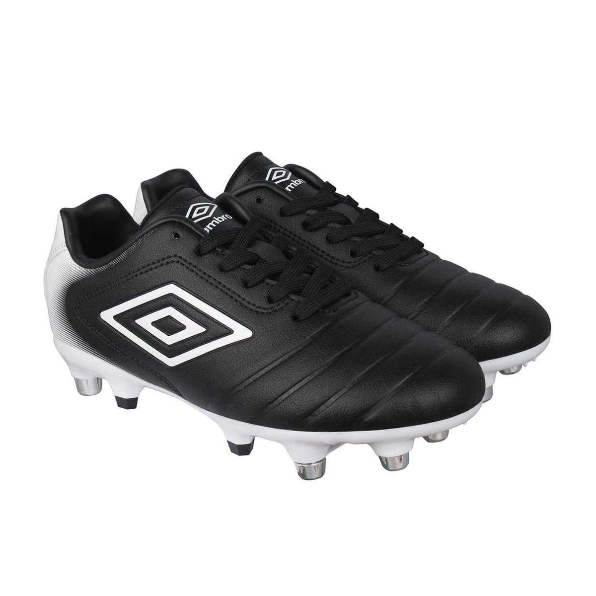 Black-White - Front - Umbro Childrens-Kids Calcio Soft Ground Football Boots