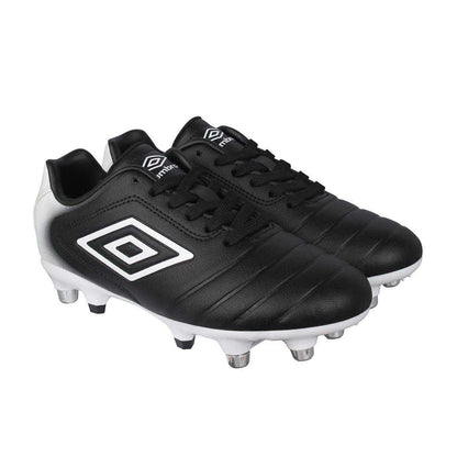 Black-White - Front - Umbro Childrens-Kids Calcio Soft Ground Football Boots