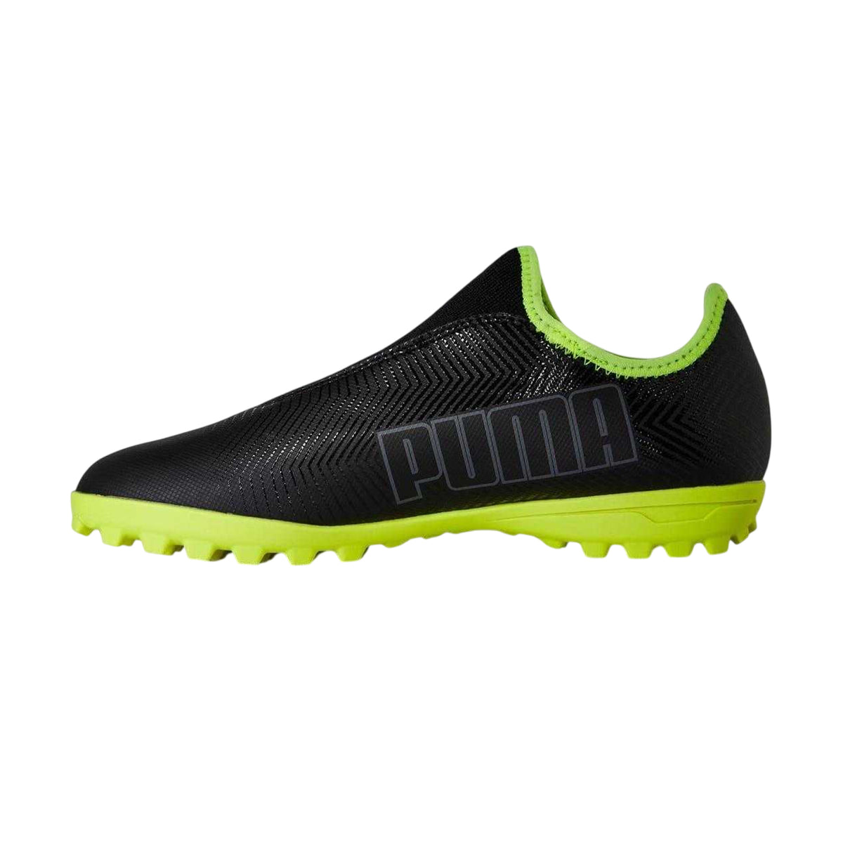 Black - Side - Puma Mens Finesse LL IT Chevron Leather Football Astro Turf Trainers