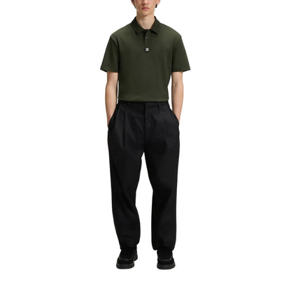 Dark Green - Lifestyle - Hugo Mens Deabono Logo Polo Shirt