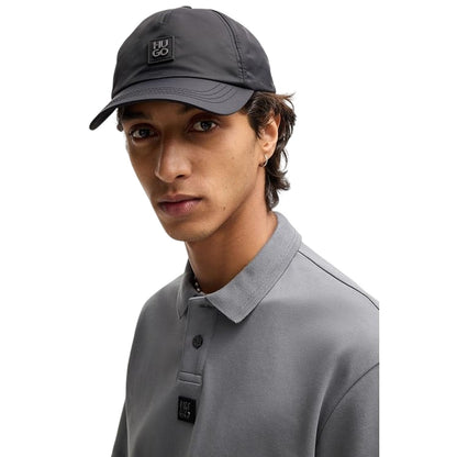 Grey - Side - Hugo Mens Deabono Logo Polo Shirt