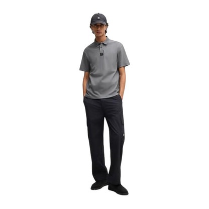 Grey - Lifestyle - Hugo Mens Deabono Logo Polo Shirt