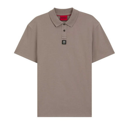 Medium Brown - Front - Hugo Mens Deabono Logo Polo Shirt